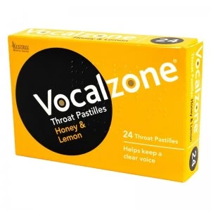 Image of Vocalzone 24 Pastilles Honey & Lemon Flavour