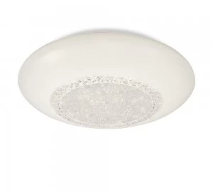 Image of Flush Ceiling Light 52cm Round, 40W LED, 3000-6500K Tuneable White, 2800lm, White, Remote Control