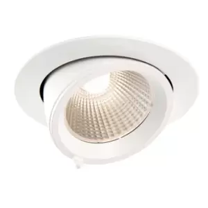 Image of Axial LED Indoor Recessed Downlight Tilt Matt White Paint & Clear Glass 3000K