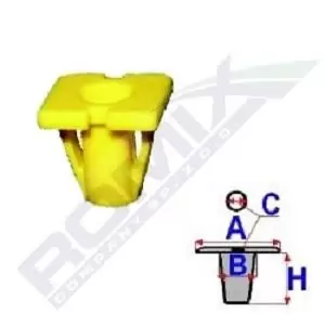 Image of ROMIX Clip, trim-/protection strip C50235 HYUNDAI,KIA,TUCSON (JM),SANTA FE II (CM),SANTA FE I (SM),ix55,ACCENT III Stufenheck (MC),ACCENT III (MC)