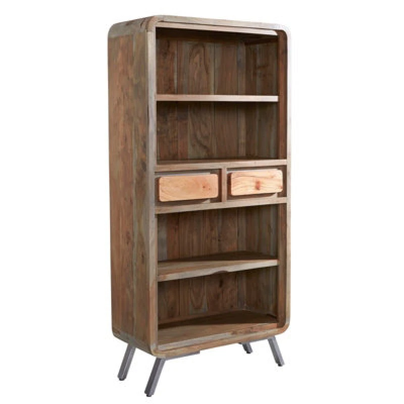 Image of Buttercup Farm Aspen Large Bookcase - Metal/wood - L40 X W85 X H180 Cm