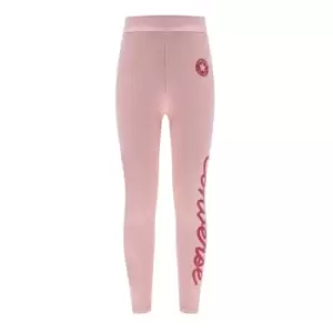 Image of Converse Script Leggings Junior Girls - Pink