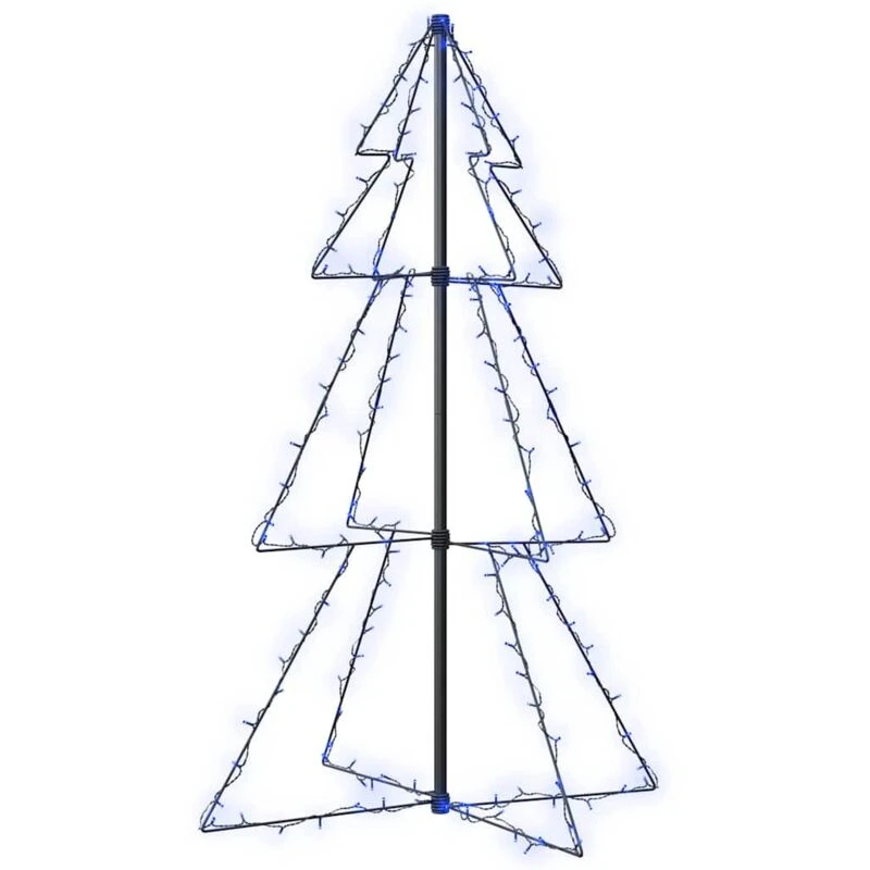 Image of VIDAXL Christmas Cone Tree 160 LEDs Indoor and Outdoor 78x120cm Vidaxl 8720286433904