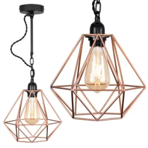 Image of Huber Steampunk Ceiling or Wall Light with Copper Diablo Shade