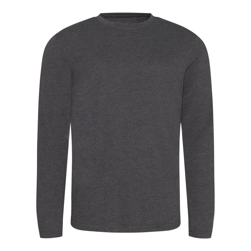 Image of AWDis AWDis Men Long Sleeve Tri-Blend T-Shirt in Charcoal Size: Small Charcoal S Male 5057819114614