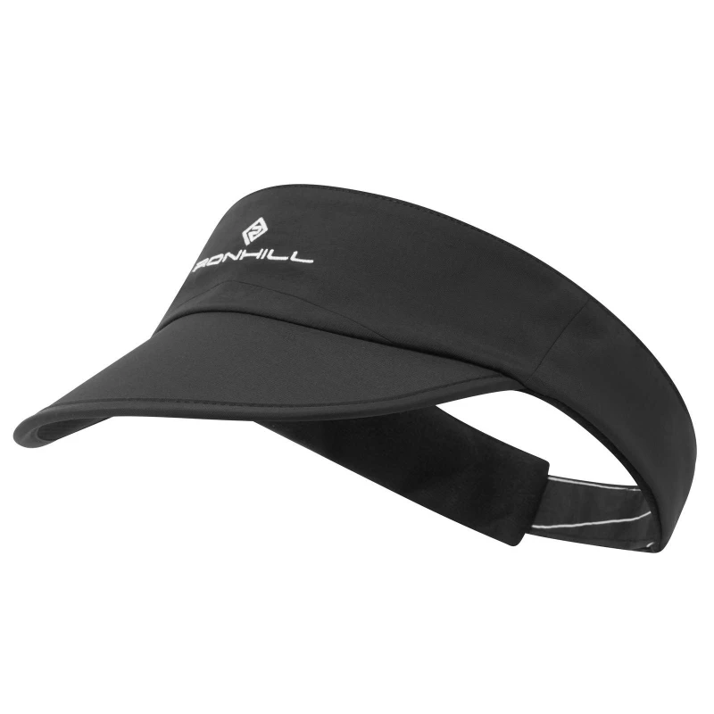 Image of Ronhill Mens Logo Sun Visor in Black Male One Size