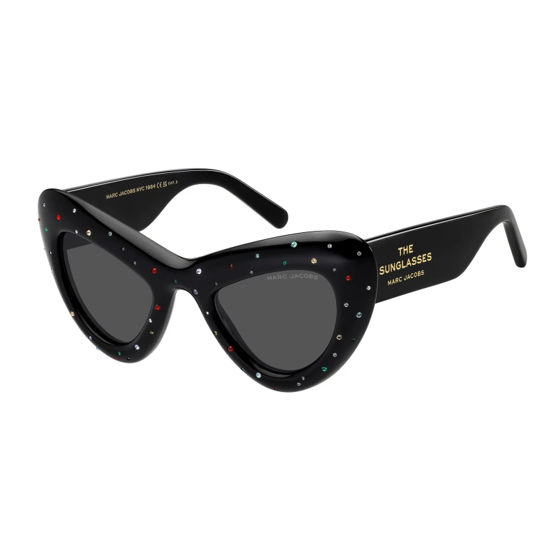 Image of Marc Jacobs Womens Cat Eye Round Sunglasses Black female 48 cm