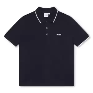 Image of Boss Small Logo Polo Junior Boys - Blue