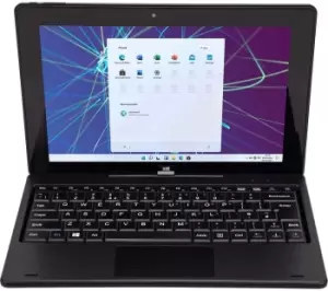Image of ENTITY Twin HW275 10.1" 2 in 1 Laptop - Intel Celeron, 64GB SSD, Black