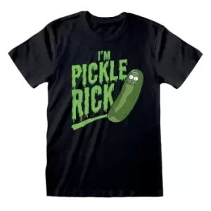 Image of Rick & Morty - Im Pickle Rick Unisex Small Crewneck Sweatshirt - Black