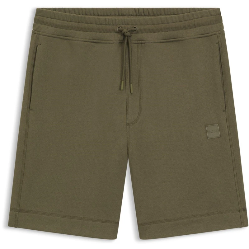 Image of Boss Mens Short Elasticated Drawstring Shorts Open Green male S