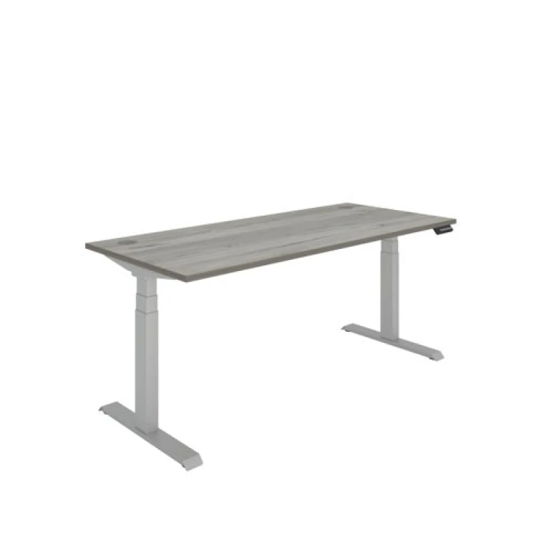 Image of Polaris Dual Motor Sit/Stand Desk 1800x800 Grey Oak/Silver KF800138