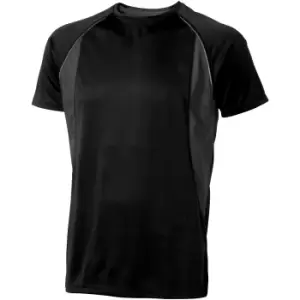 Image of Elevate Mens Quebec Short Sleeve T-Shirt (XL) (Solid Black/Anthracite)