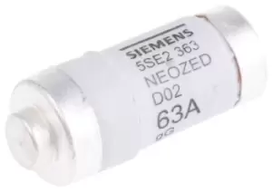 Image of Siemens 63A D02 Neozed Fuse, gG, 400V ac