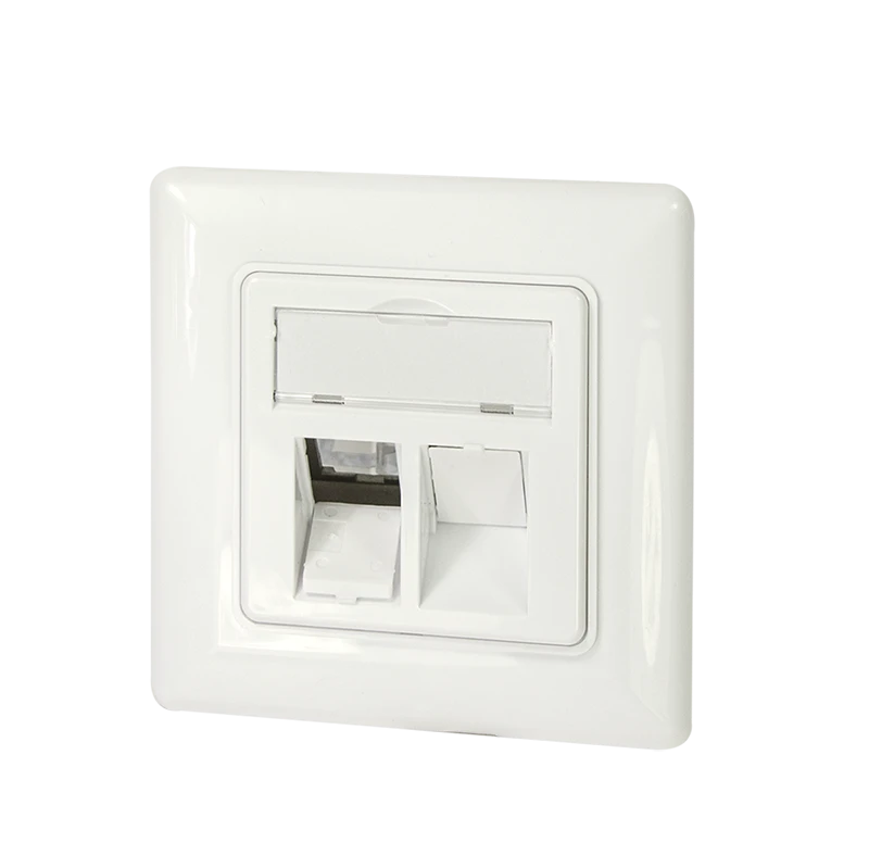 Image of LogiLink Keystone Faceplate for 2 modules. German type. pure white