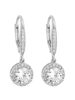 Image of Simply Silver Sterling Silver 925 Halo Drop Earring Earrings