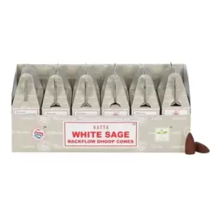 Image of B/6 White Sage Backflow Dhoop Cones by Satya (Pack of 6)