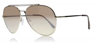 Image of Tom Ford Indiana Sunglasses Shiny Rose Gold 28Z 60mm