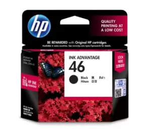 Image of HP 46 Black Ink Cartridge