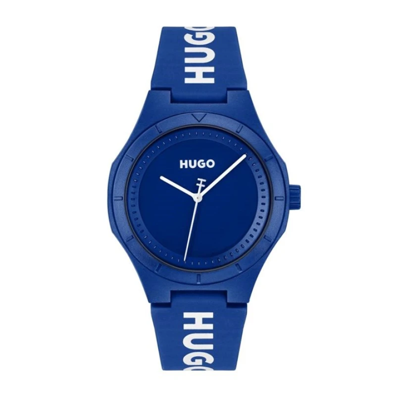 Image of HUGO 1530414 #LIT (42mm) Blue Dial / Blue Silicone Strap Watch