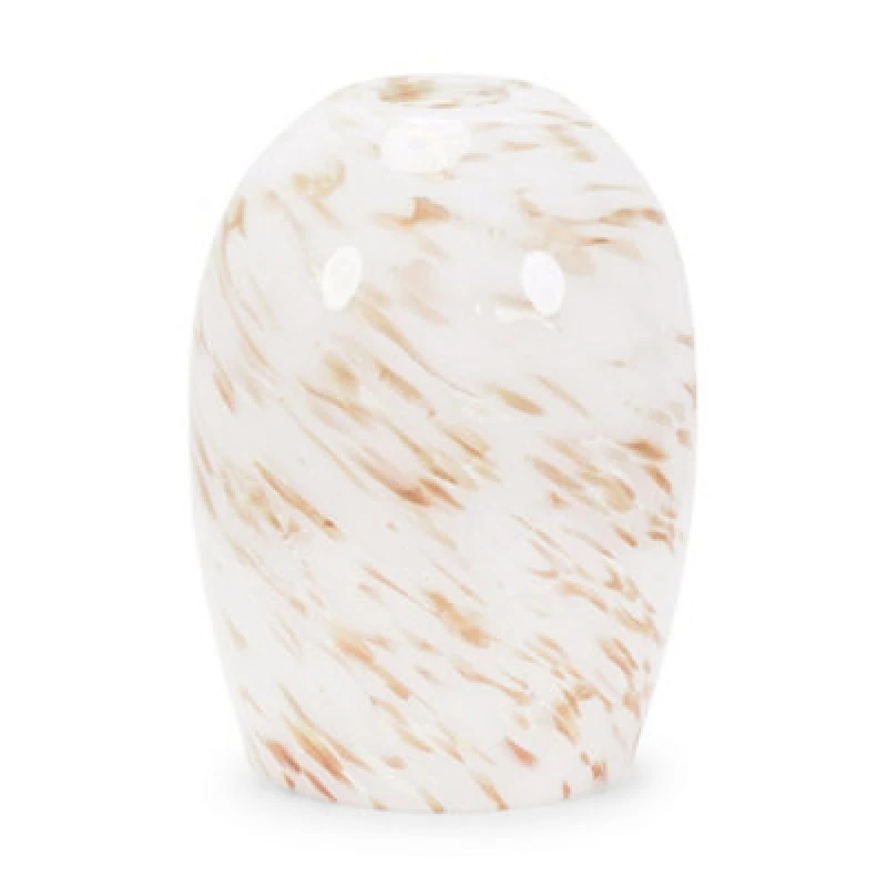 Image of ValueLights India Confetti Glass with Gold Fitting Easy Fit Lamp Shade White