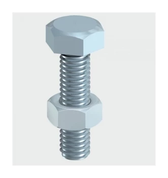 Image of 820SNZP Hex Set and Hex Nut BZP 8 x 20mm Bag of 6 - Timco