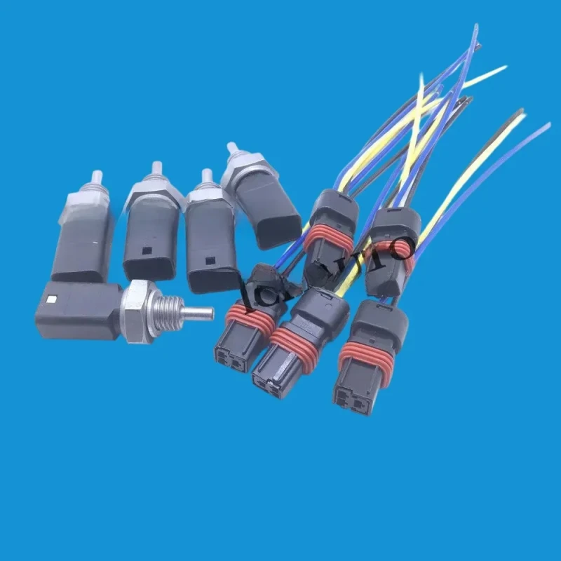 Image of 5 x Engine Coolant Temperature Sensor+Connector for Logan Clio Kangoo Twingo 7700101968 Liquid Temperature Cooling Probe