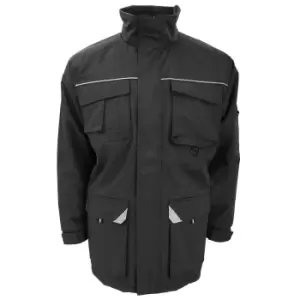 Image of Result Mens Sabre Long Work Coat (S) (Black)