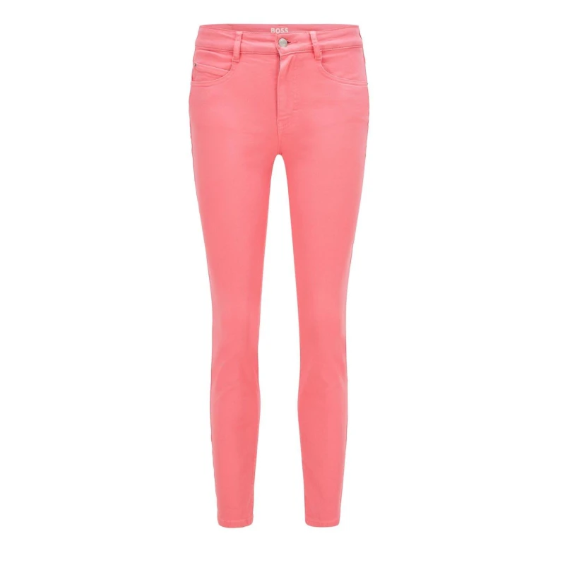 Image of Boss Slim-Fit Cropped Jeans Pink female 29R