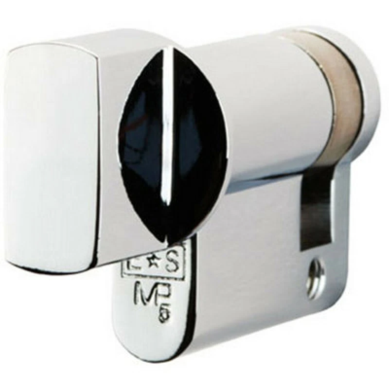 Image of Loops 45mm Euro Single Thumbturn Twist Lock 5 Pin Polished Chrome Internal Door Multi unisex