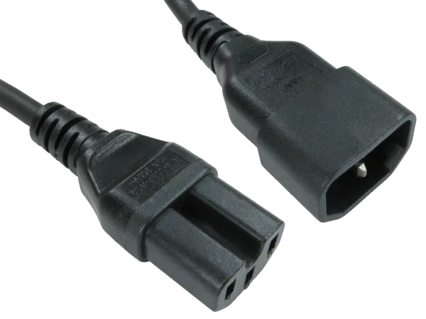 Image of Cables Direct (1m) C14 to C15 Power Cable