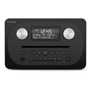 Image of EVOKE CD4 BLACK All In One DABFM Music System with CD and Bluetooth in Black