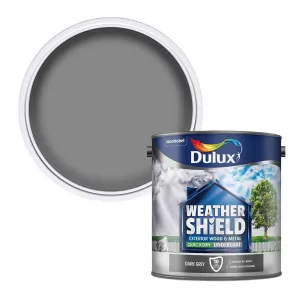 Image of Dulux Weathershield Exterior Quick Dry Dark Grey Undercoat 2.5L