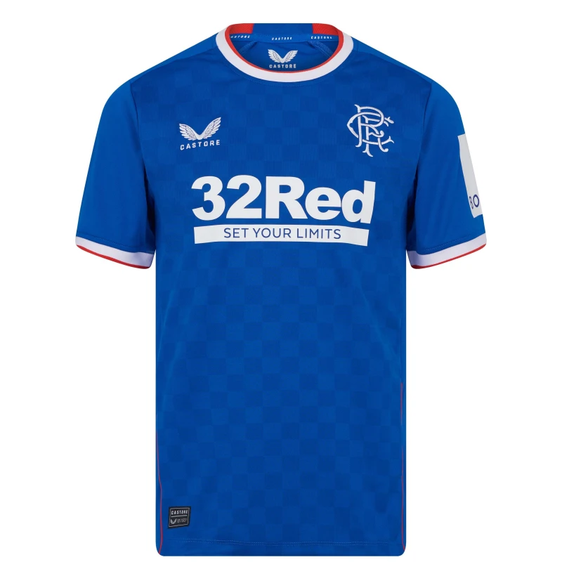 Image of Castore Rangers Home Shirt Mens 2023 2024 - Blue Blue M