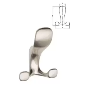 Image of GTV Modern Hat Coat Hanger Hook Door Wall Bath Model Toledo 104mm - Colour Inox,