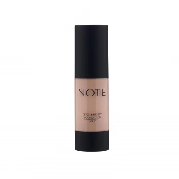 Image of Note Cosmetics Detox and Protect Foundation 35ml (Various Shades) - 104 Sandstone