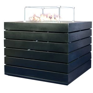 Image of Robert Dyas Muztag Q9 Black Glass Star Burner Outdoor Gas Fire