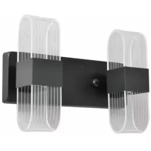 Image of Helam Lighting - Helam Bilbao Integrated LED Wall Lamp Black 26cm