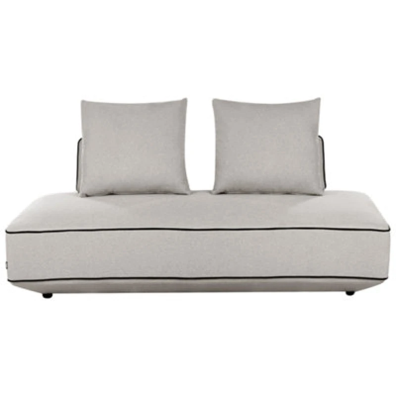 Image of Beliani Chaise Longue Seillans Fabric Light Grey