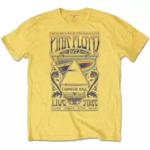 Image of Pink Floyd - Carnegie Hall Poster Kids 13-14 Years T-Shirt - Yellow