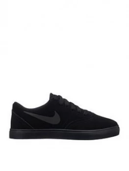 Image of Nike SB Check Suede Junior Trainer Black Size 3