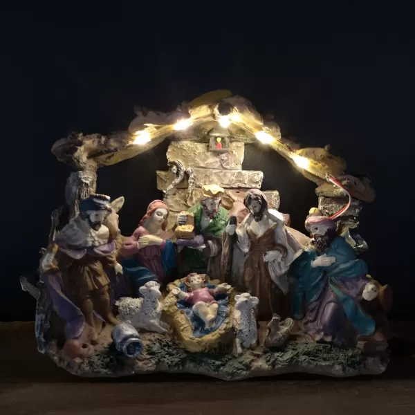 Image of 25cm LED Battery Operated Indoor Nativity Christmas Decoration