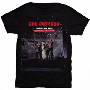 Image of One Direction San Siro Movie Ladies Black T Shirt: Medium