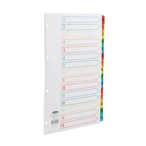 Image of Concord Index 1-15 A4 White with Multi-Colour Tabs 01601/CS16