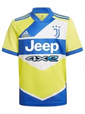 Image of Adidas Juventus Youth Third 21/22 Shirt, Yellow, Size 7-8 Years