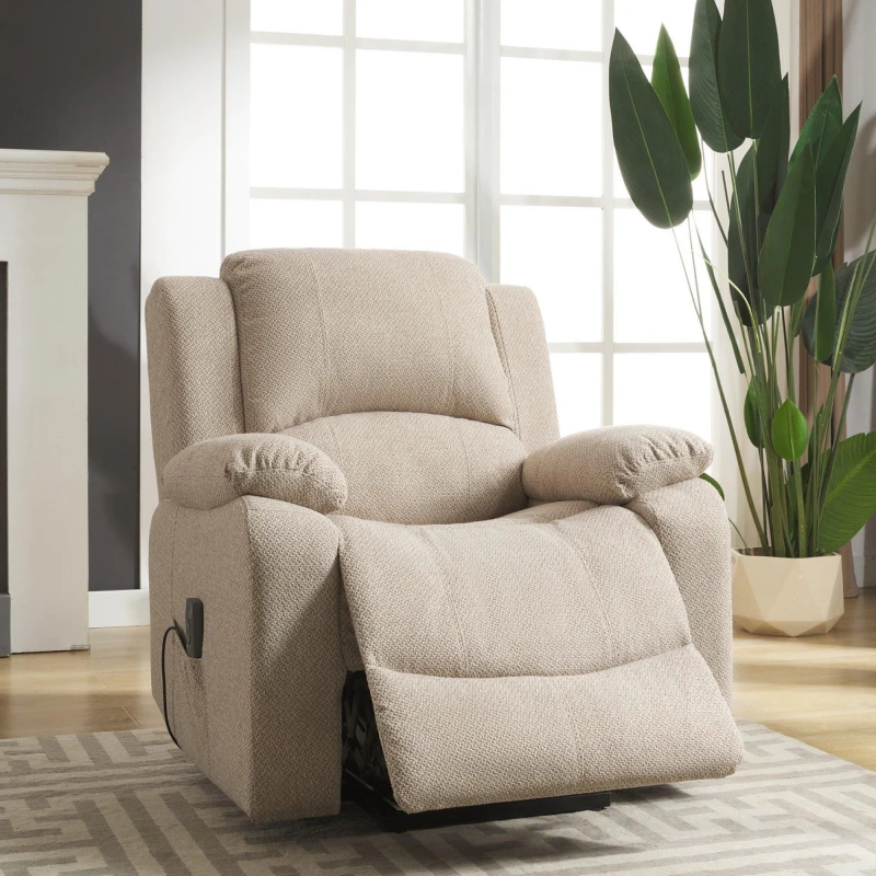 Image of Artemis Home Marldon Electric Riser Recliner with Massage & Heat in Beige Beige Unisex