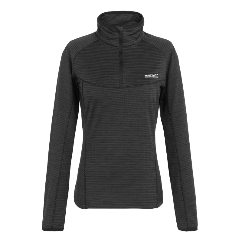 Image of Womens 1/2 zip fleece Regatta Yonder II Noir Female 36