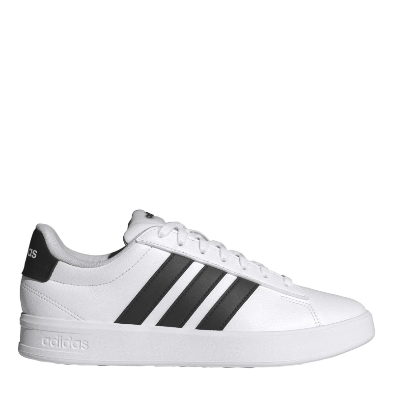 Image of adidas Womens Grand Court Sneakers White/Black female 8 (42)