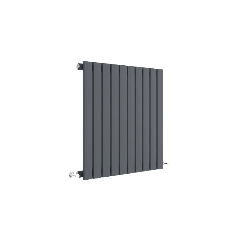 Image of Balterley Square Horizontal Single Panel Radiator 1361 BTU Anthracite 600x586mm Grey