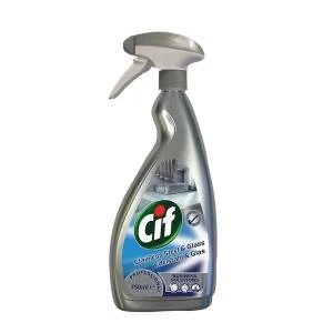 Image of Cif 750ml Professional Stainless SteelGlass Cleaner 7517938